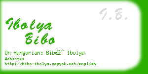 ibolya bibo business card